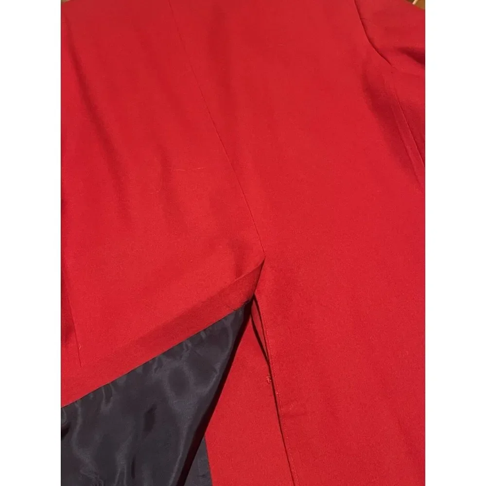 Pendleton Men's Size 46 Virgin Wool Bright Red blazer coat vintage USA - Picture 7 of 14